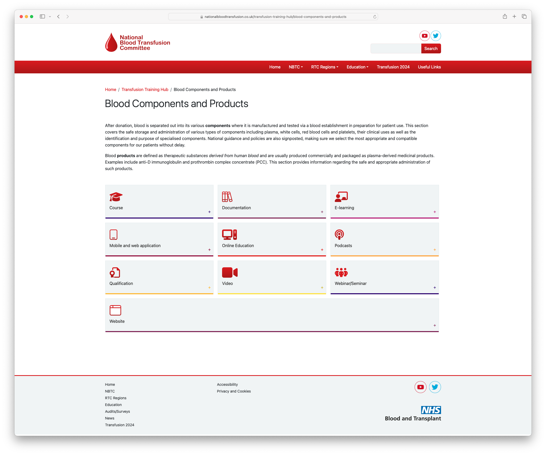 National Blood Transfusion Committee - Transfusion Training Hub